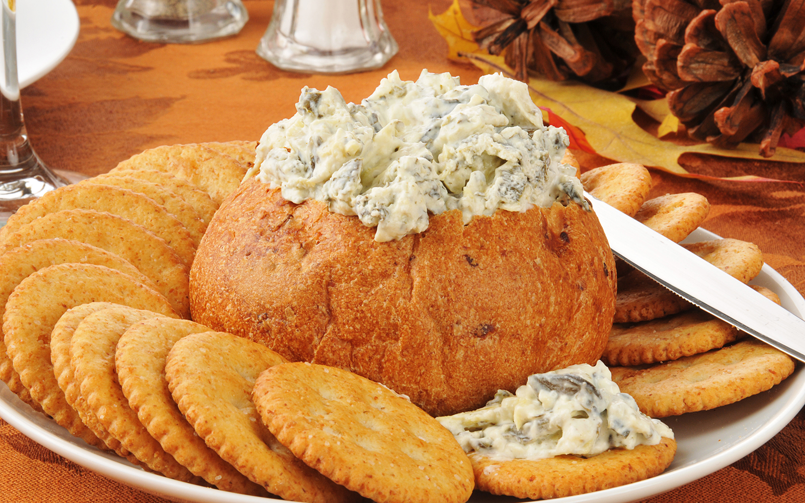 Warm Spinach Dip Sourdough Bread Bowl by Chef Patrick Simon