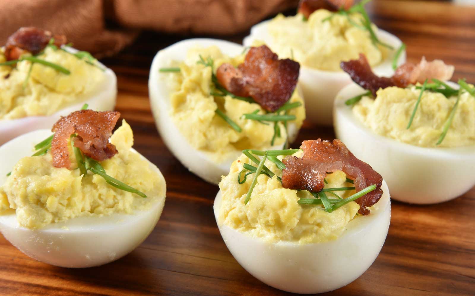 Bacon Horseradish Deviled Eggs by Chef Simon Maple